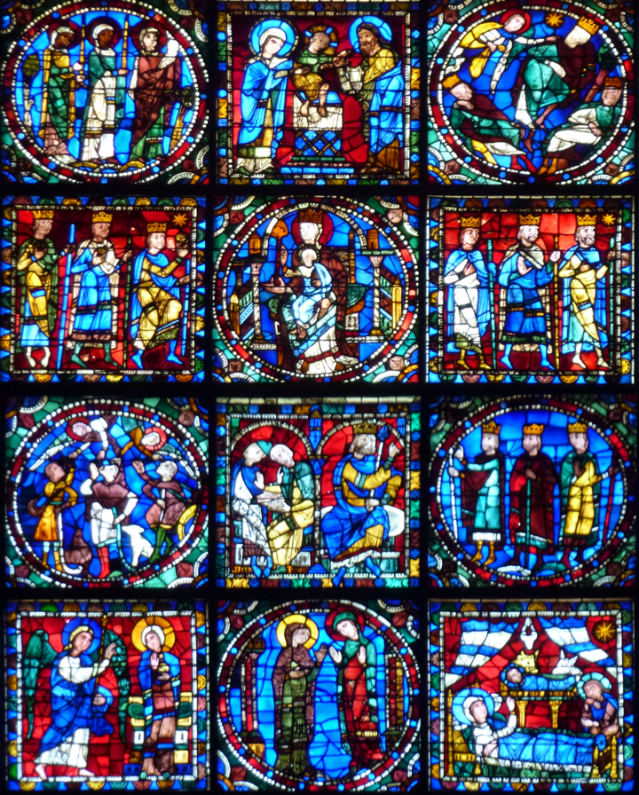 Omslagafbeelding: de kerstverhalen in de kathedraal van Chartres